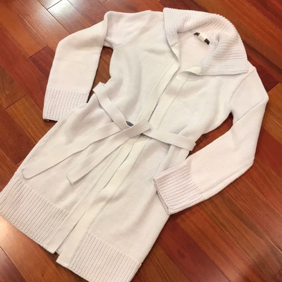 Rampage Sweaters - Long light blue cardigan